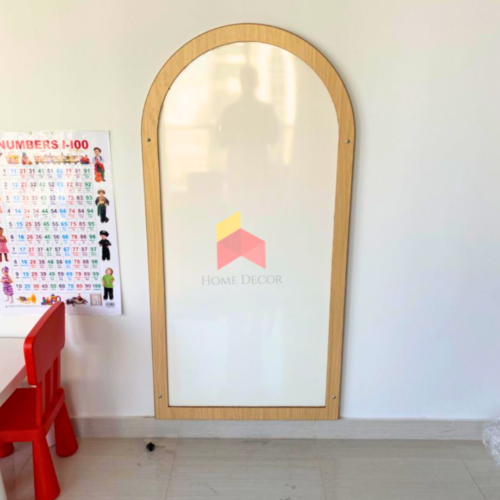 Magnetic White Board With Wooden Frame | Arch Shaped