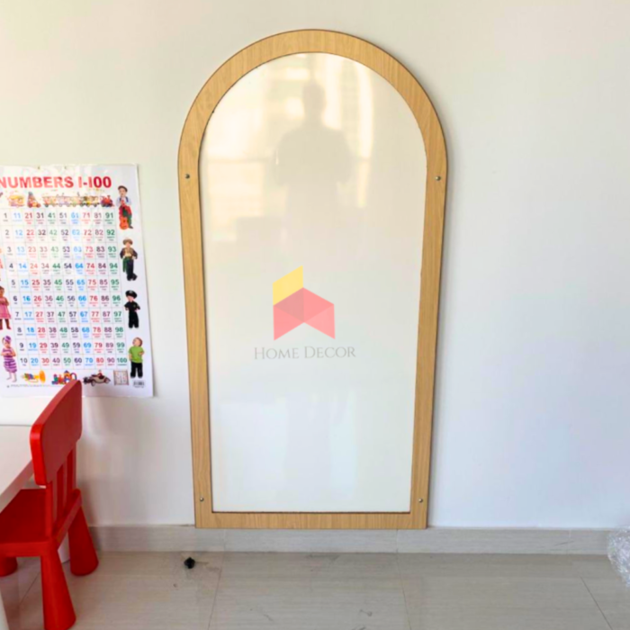 Magnetic White Board With Wooden Frame | Arch Shaped