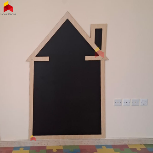 Black Board Wooden Frame | House Shaped