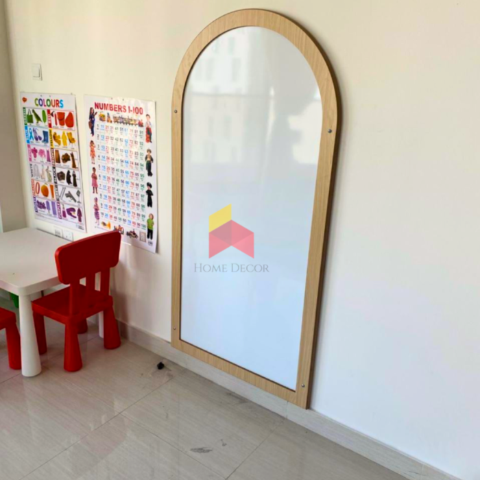 Magnetic White Board With Wooden Frame | Arch Shaped - Image 3
