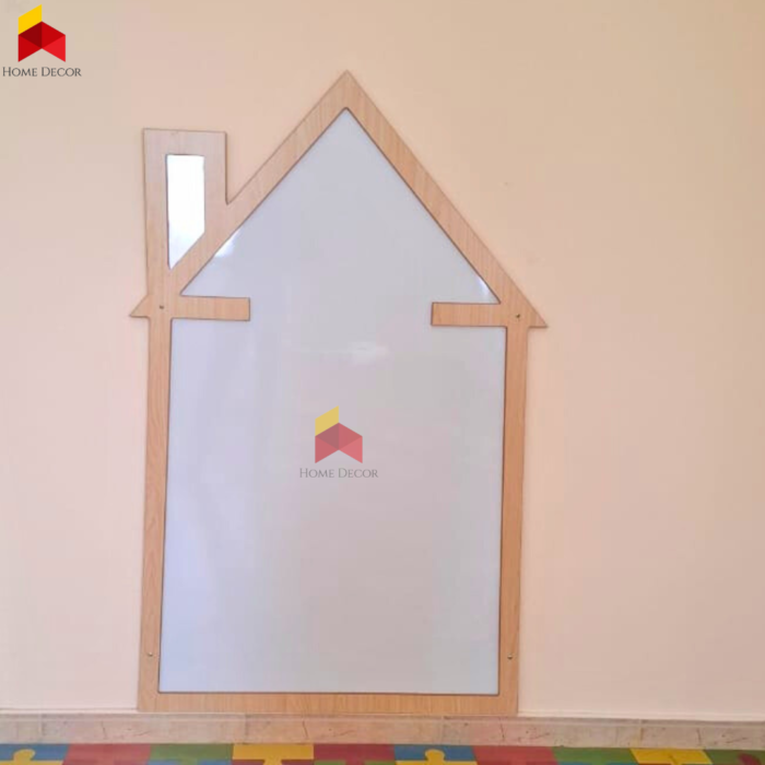 Magnetic White Board Wooden Frame | House Shaped
