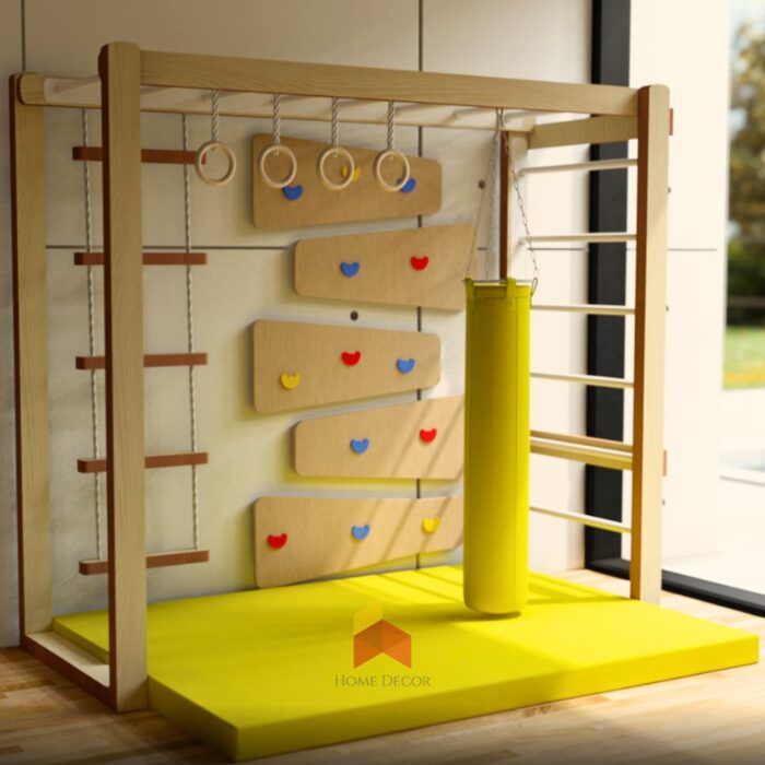 Monkey Bar With Multiple Climbing wall Panels