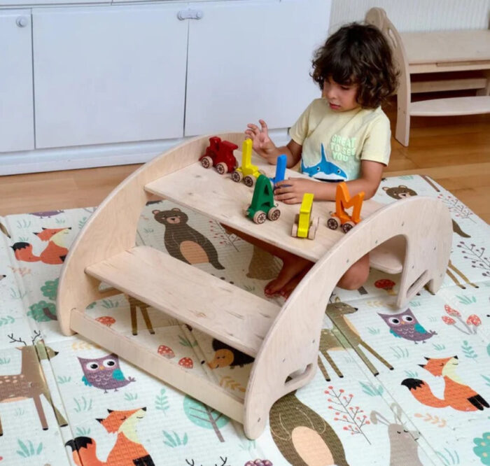 2 in 1 Montessori Wooden SeeSaw & Table Chair | Set
