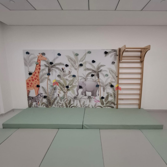 Forest themed Climbing walls Panel with Swedish ladder | Combo - Image 5