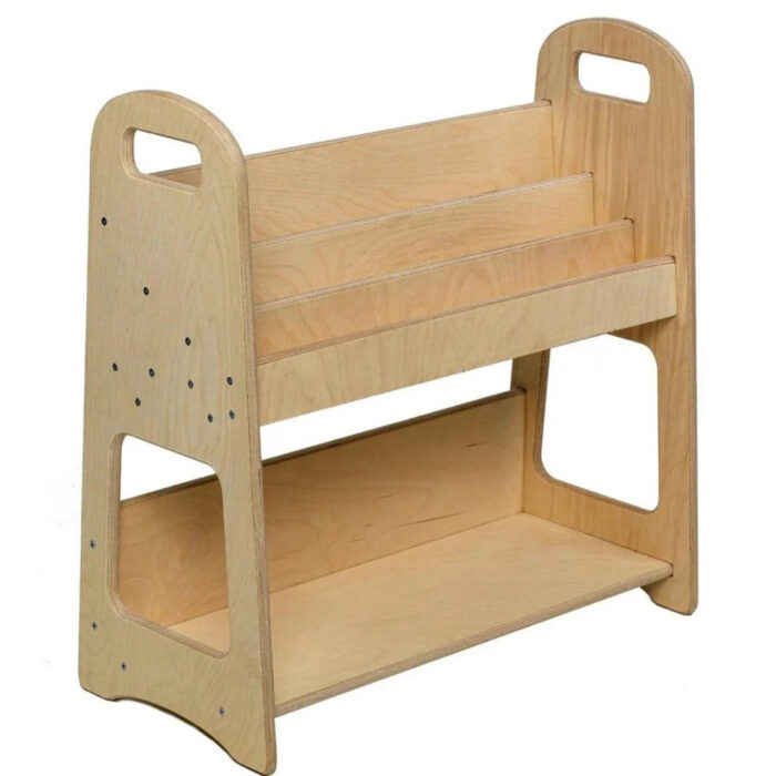 Montessori Wooden Bookshelf with Storage | Unique Design - Image 4