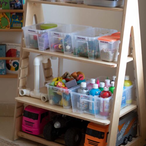 Adjustable Shelving Unit for Kids Toys and Storage