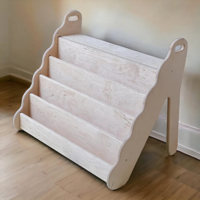 Montessori Bookshelf with Wave Design - Image 3