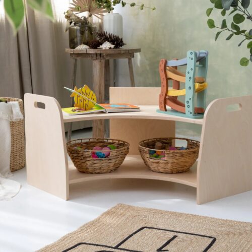 Corner Toy shelf For Kids | 2 Tiers