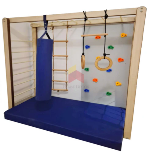 MONKEY BAR WITH NET PANEL AND CLIMBING WALL