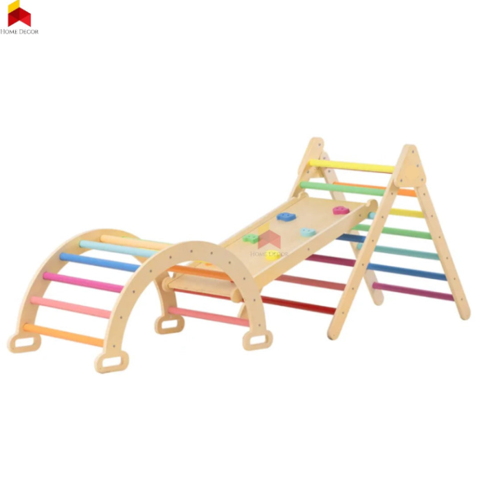 Pikler Set | Arch Triangle And Ramp | Colorful