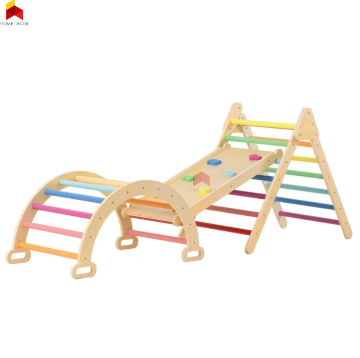 Pikler Set | Arch Triangle And Ramp | Colorful