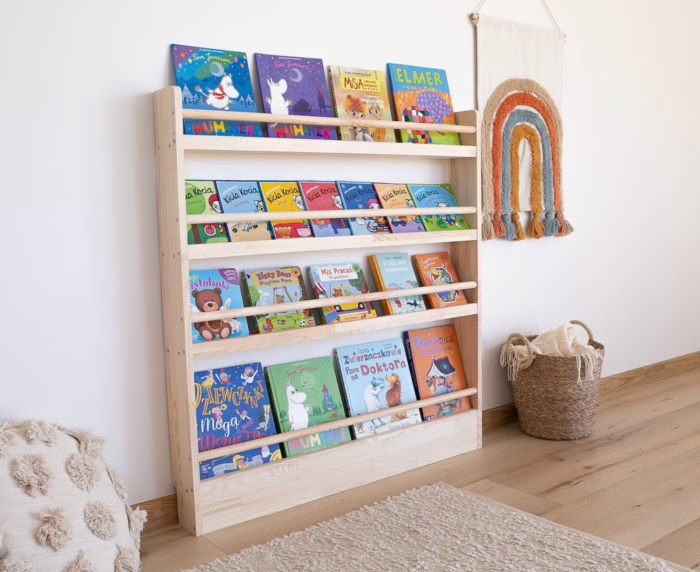 Bookshelf With Floor Mounted | 4 Tier