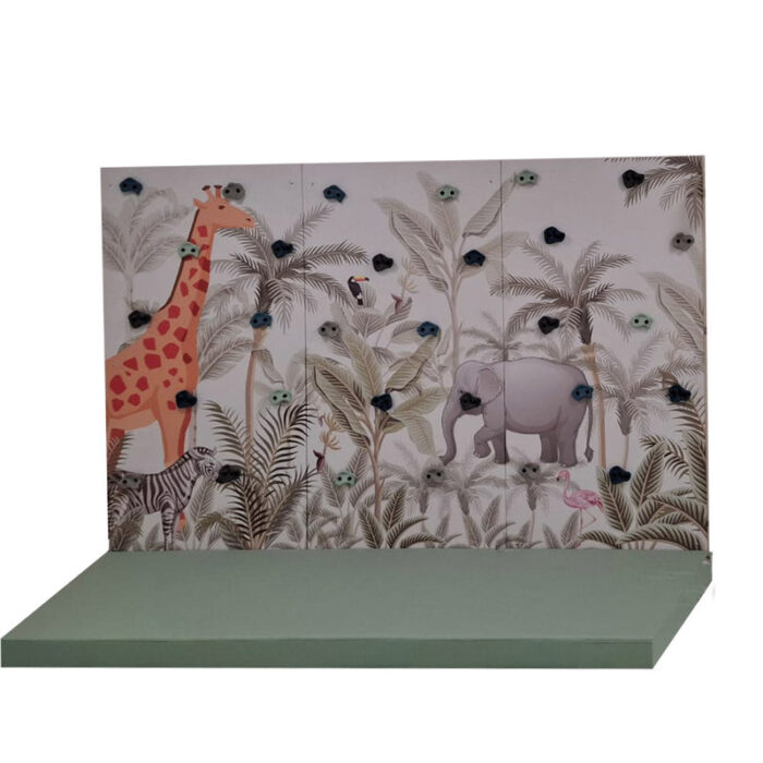 Forest themed Climbing walls Panel with Swedish ladder | Combo - Image 2