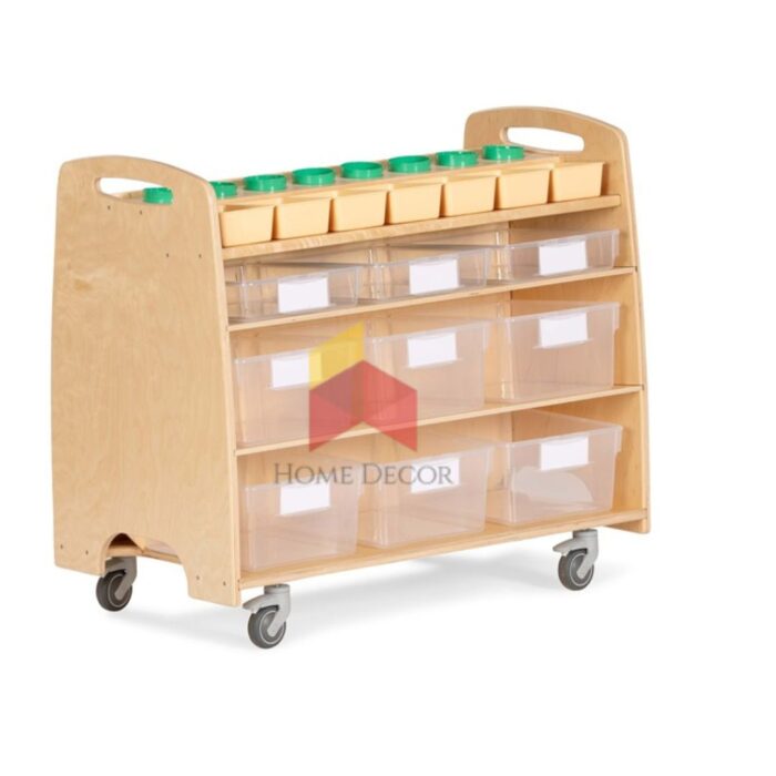 Storage With Art Moveable Trolley