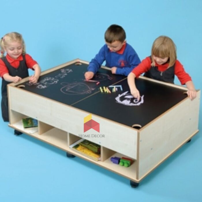 XL Chalk Board With Storage Unite Table
