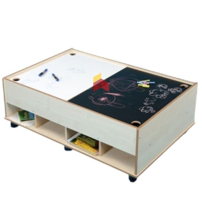 XL Chalk Board With Storage Unite Table - Image 3