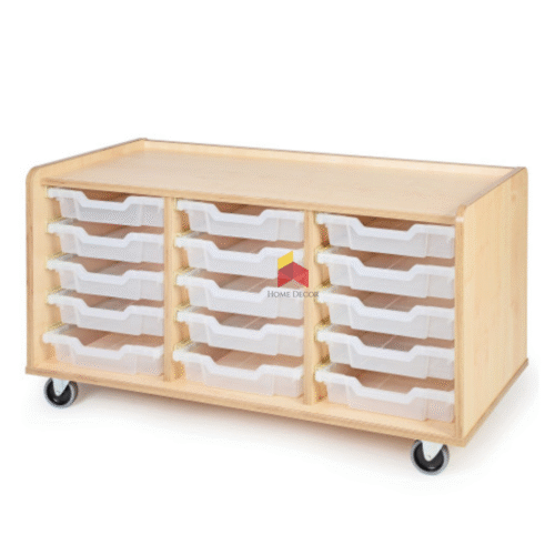 Mobile Tray Storage Unit 15 Shallow Trays