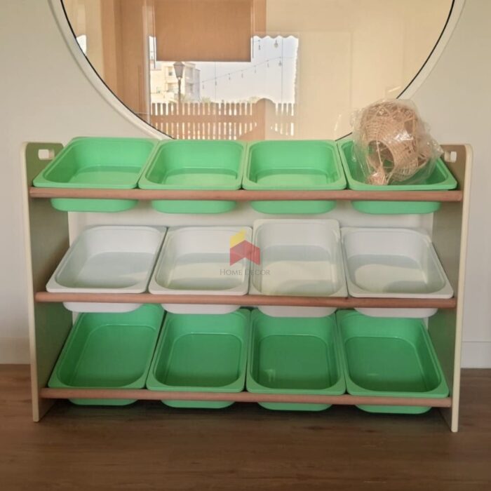 Multi-Tray Classroom Storage Rack - 12 Trays - Image 6