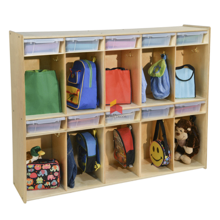 Multipurpose Bag & Tray Storage Unit – With Clear Translucent Bins