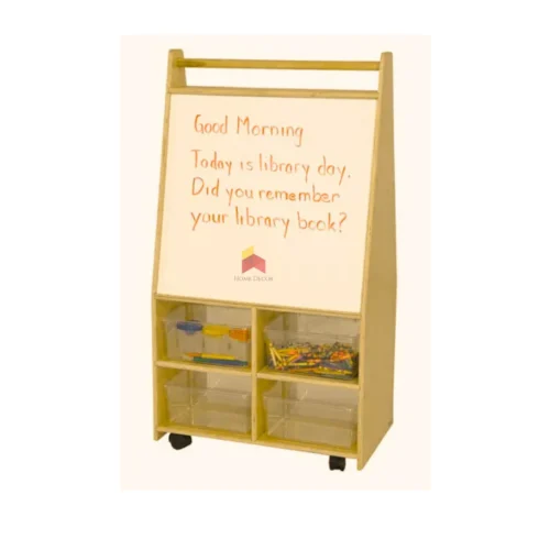 Magnetic Easel Art with Four Clear Trays for Storage