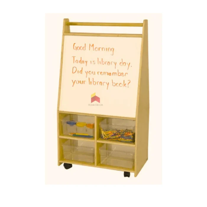 Magnetic Easel Art with Four Clear Trays for Storage